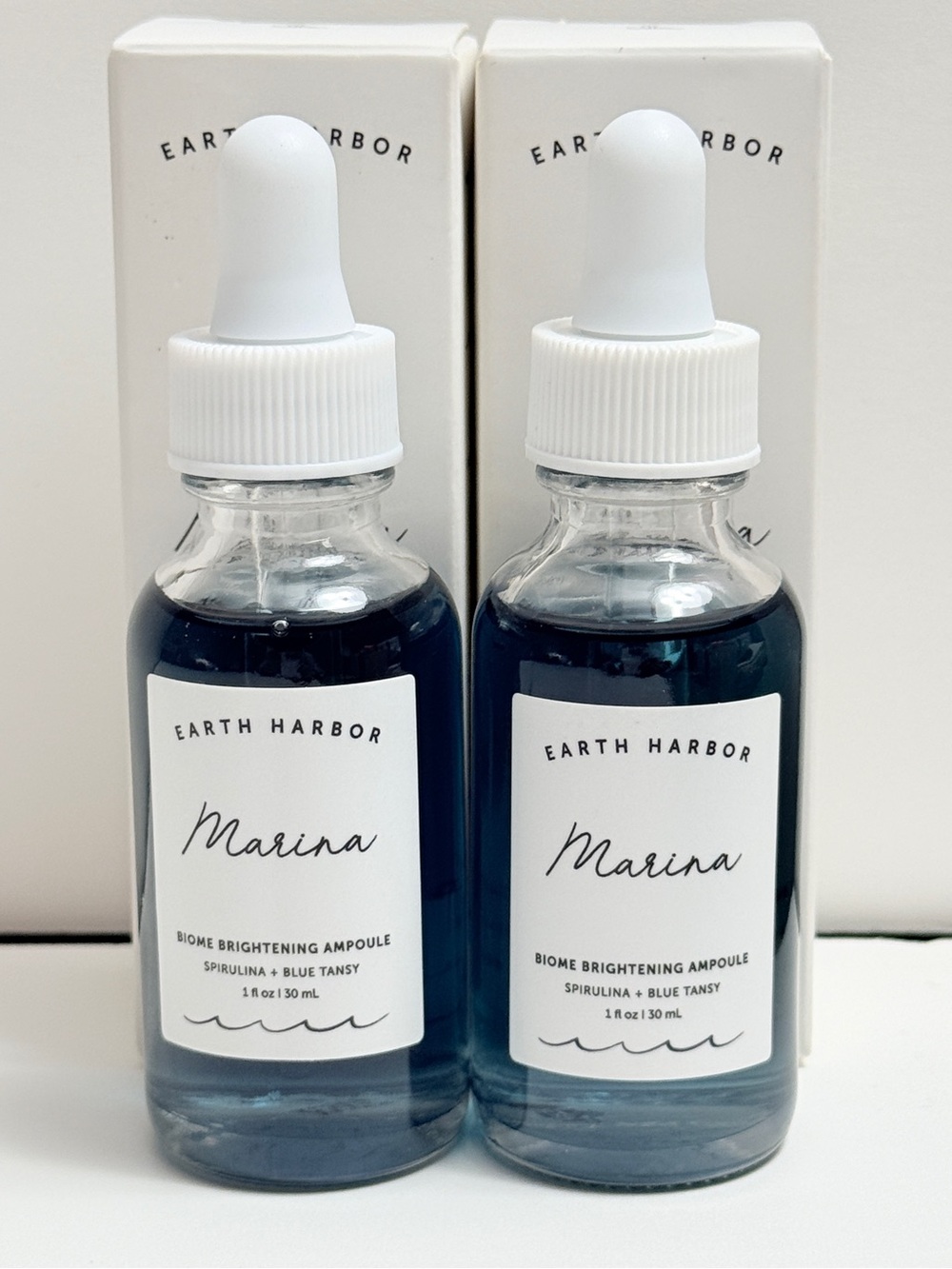 Earth Harbor Marina Biome Brightening Ampoule *Spirulina + Blue Tansy* (x2) NIB